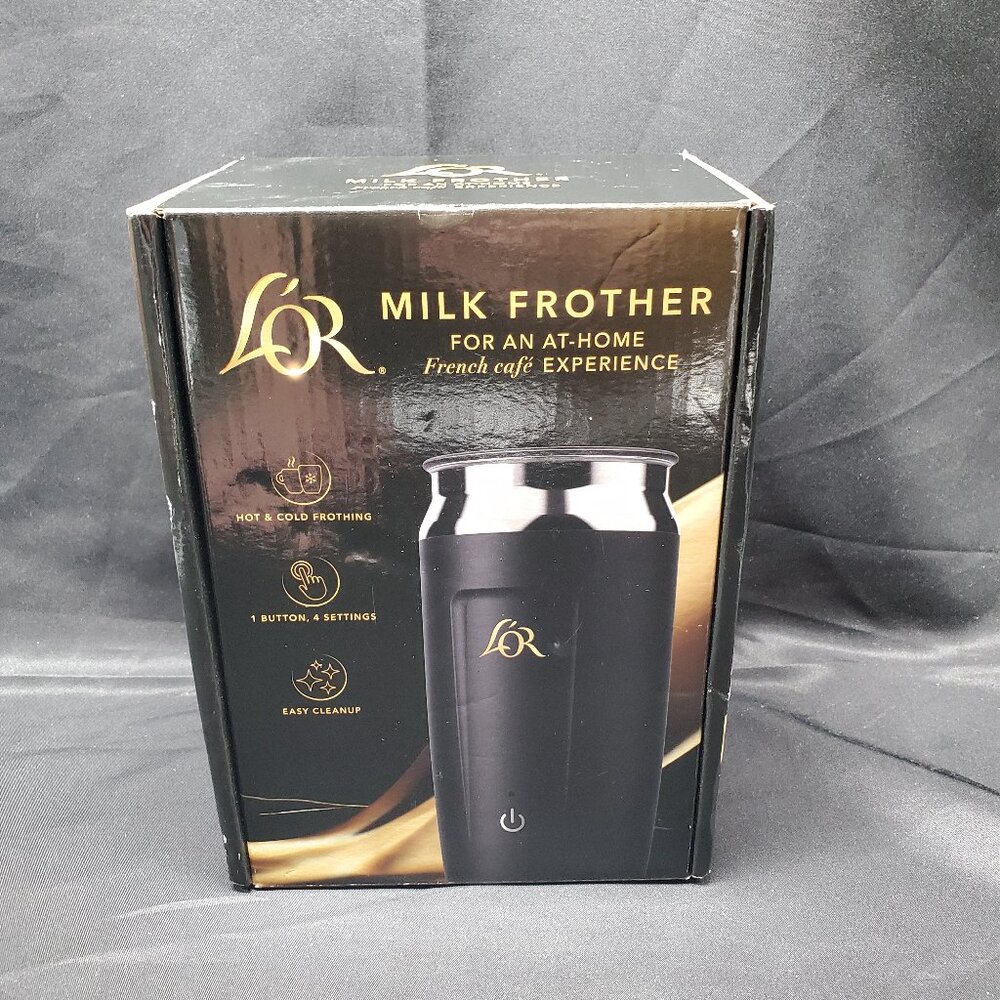 BN L'OR Barista Milk Frother, Steamer, Automatic Hot and Cold Foam Maker